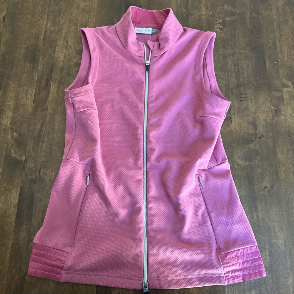 KJUS Vest Womens Nina Midlayer‎ 36 / S Pink Golf Preppy Lightweight *Read*
